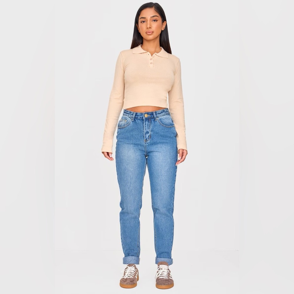 PrettyLittleThing Petite Mom Jean
